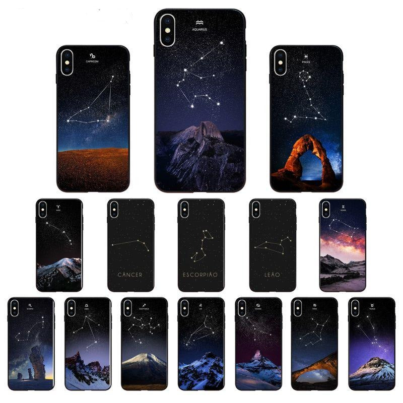 De-Stress Debt Zodiac Signs Constellation Soft Phone Case for iPhone 5 5Sx 6 7 7plus 8 8Plus X XS MAX XR 11 11pro max