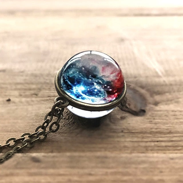 Astrology Universe In A Solar System Necklace