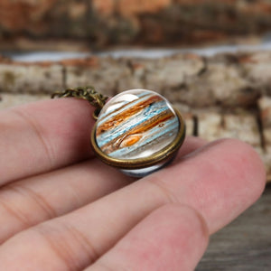 Astrology Universe In A Solar System Necklace