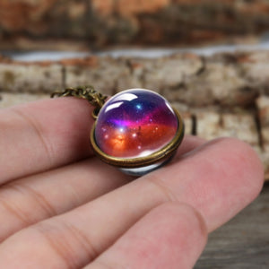 Astrology Universe In A Solar System Necklace