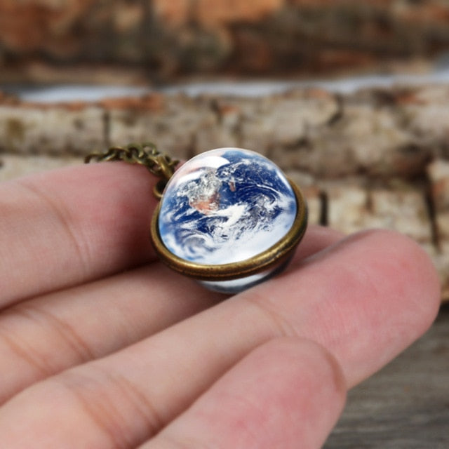 Astrology Universe In A Solar System Necklace