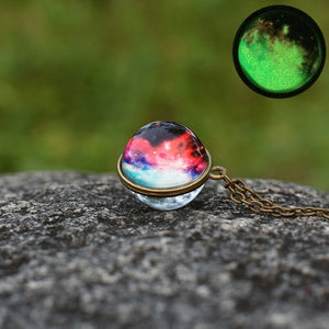 Astrology Universe In A Solar System Necklace