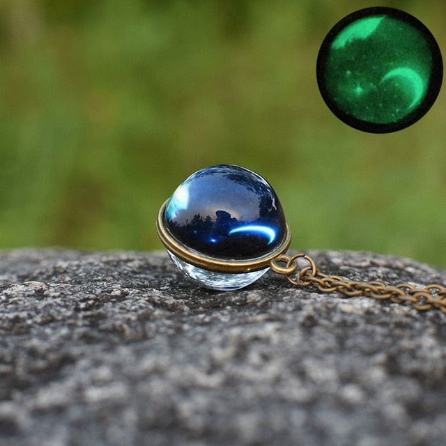 Astrology Universe In A Solar System Necklace